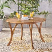 Hermosa - Outdoor Acacia Wood Table Circular Design - R&R Furniture Gallery (Fountain Valley, CA)