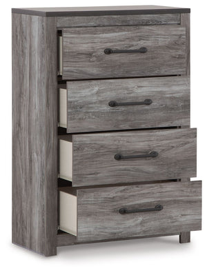 Bronyan - Four Drawer Chest - Dark Gray - R&R Furniture Gallery (Fountain Valley, CA)