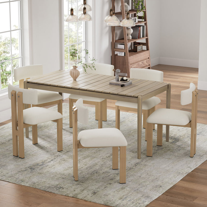 Modern Upholstered Armless Dining Chairs With Metal Legs - R&R Furniture Gallery (Fountain Valley, CA)