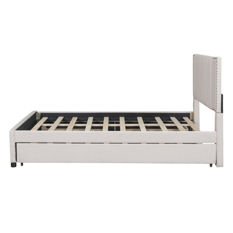 Upholstered Platform Bed With Drawers, Classic Headboard Design - R&R Furniture Gallery (Fountain Valley, CA)