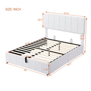 Elegant Upholstered Platform Bed With Hydraulic Storage System - R&R Furniture Gallery (Fountain Valley, CA)
