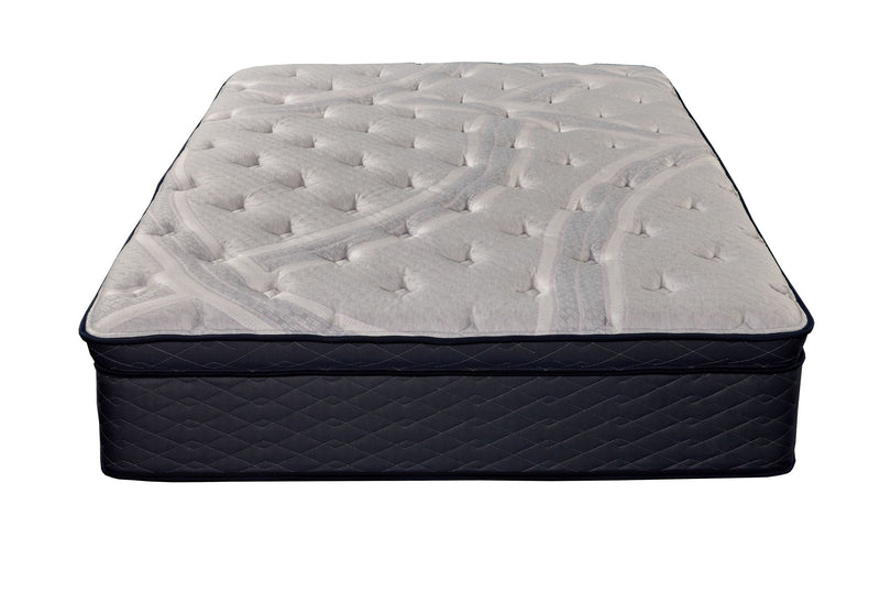 Restonic ComfortCare Hybrid CosmoRest Euro Top mattress with plush fabric, pillow-top design, and reinforced edges for extra comfort.