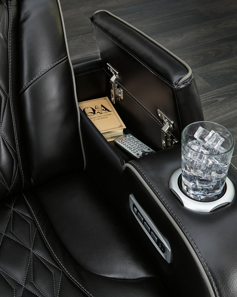 Boyington - Power Reclining Loveseat With Console/Adj Hdrst - R&R Furniture Gallery (Fountain Valley, CA)