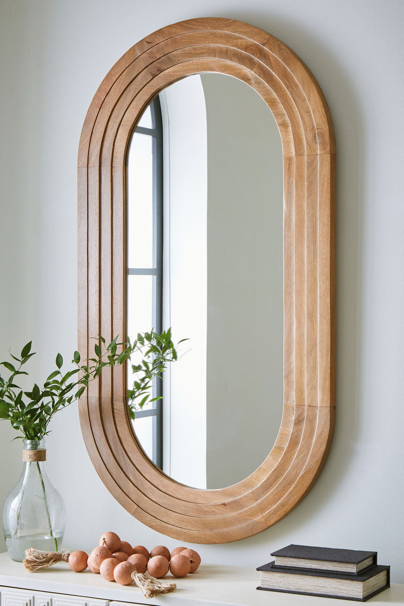 Daverly - Accent Mirror - Brown - R&R Furniture Gallery (Fountain Valley, CA)