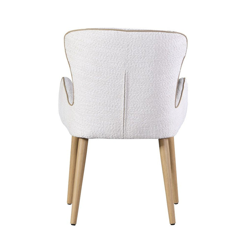 Adalynn - Side Chair (Set of 2) - Beige Boucle & Oak - R&R Furniture Gallery (Fountain Valley, CA)