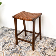 James - Mid-Century Modern Genuine Counter Stool - R&R Furniture Gallery (Fountain Valley, CA)