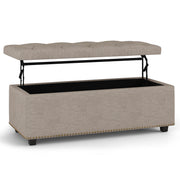 Hamilton - Upholstered Lift Top Rectangular Storage Ottoman - R&R Furniture Gallery (Fountain Valley, CA)