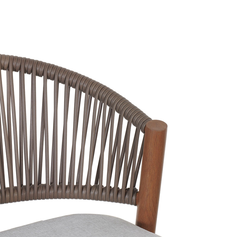 Outdoor Bar Height Metal Frame Counter Stools With Scallop Shaped Backrest & Water Resistant Cushions - R&R Furniture Gallery (Fountain Valley, CA)