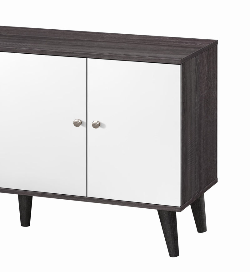 Amidon - TV Stand, With 2 Storage Shelves And 1 Cabinet - R&R Furniture Gallery (Fountain Valley, CA)