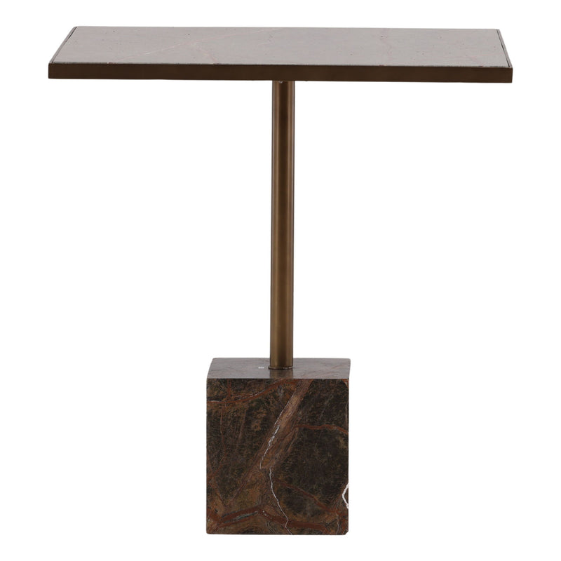 Kasen - Bistro Table - Brown And Green And Antique Brass