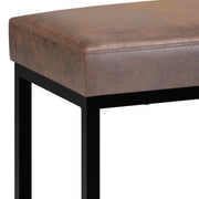 Reynolds - Small Bench - Distressed Chestnut Brown - R&R Furniture Gallery (Fountain Valley, CA)