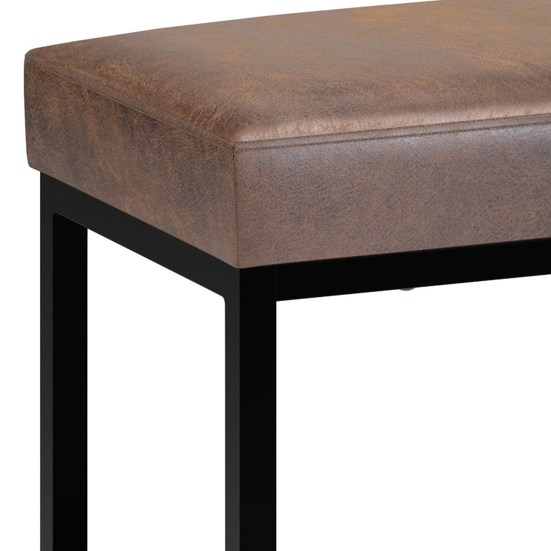 Reynolds - Small Bench - Distressed Chestnut Brown - R&R Furniture Gallery (Fountain Valley, CA)