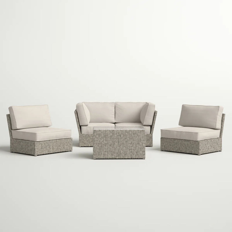 Stylish Modular Wicker Patio Seating Group - R&R Furniture Gallery (Fountain Valley, CA)