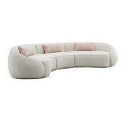 Sahara - Sectional Sofa With 3 Pillows - Beige Boucle - R&R Furniture Gallery (Fountain Valley, CA)