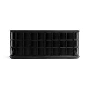 Carson 4-door buffet cabinet in Loft Black by Classic Home, showcasing sleek storage with four doors and modern design.