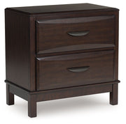 Vanmore - Two Drawer Night Stand - Dark Brown - R&R Furniture Gallery (Fountain Valley, CA)