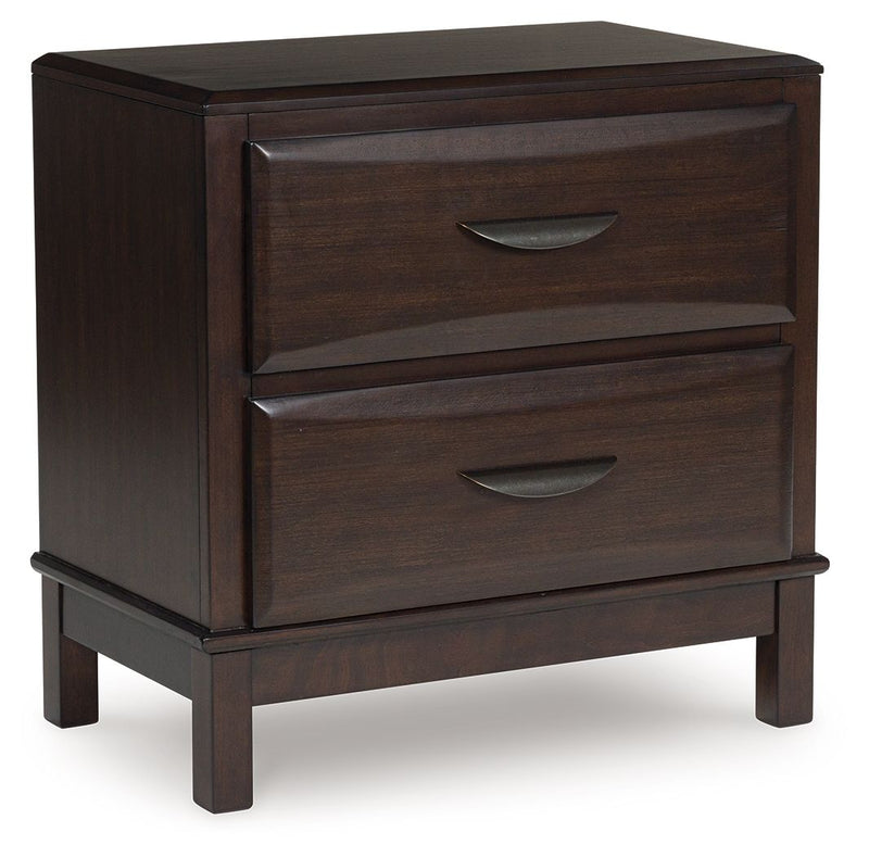 Vanmore - Two Drawer Night Stand - Dark Brown - R&R Furniture Gallery (Fountain Valley, CA)