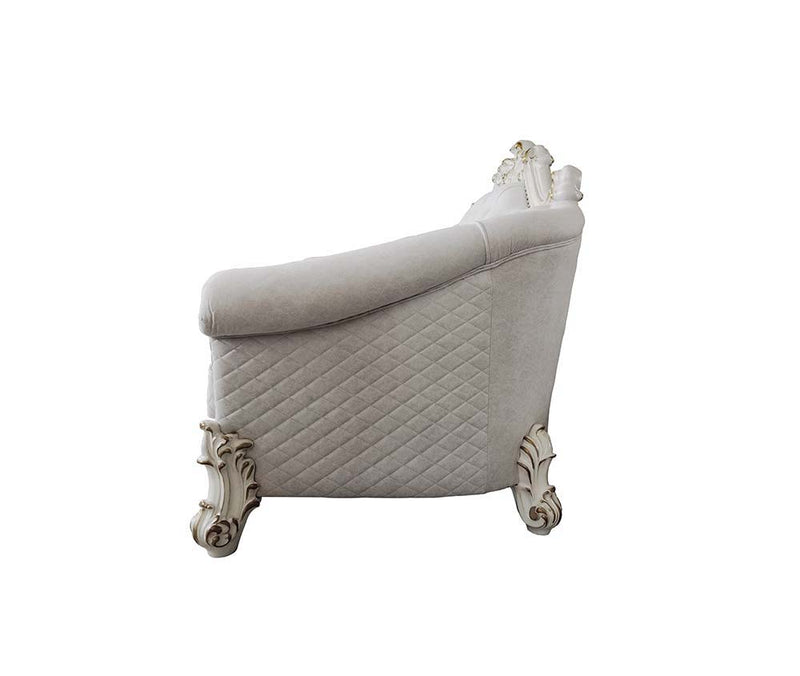 Vendome II - Sofa With 6 Pillows - Two Tone Ivory Fabric & Antique Pearl - R&R Furniture Gallery (Fountain Valley, CA)