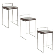 Lumi Source Fuji contemporary stackable counter stool with elegant design, featuring a sleek seat and modern wooden legs.