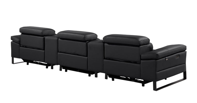 1246 - Modular Power Triple Reclining Dual Console Sofa With Power Reclining Headrests