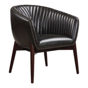 Uttermost Anders black chenille accent chair with plush upholstery and modern design, ideal for living room or bedroom decor.