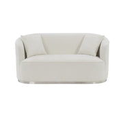 Odette - Loveseat With 2 Pillows - Beige Chenille - R&R Furniture Gallery (Fountain Valley, CA)
