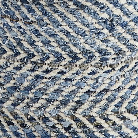 Chevron - Pouf - Blue - R&R Furniture Gallery (Fountain Valley, CA)