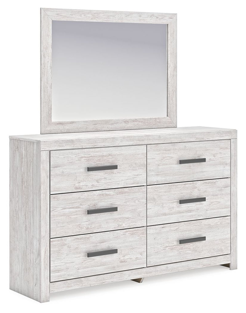 Cayboni - Dresser And Mirror - Whitewash - R&R Furniture Gallery (Fountain Valley, CA)