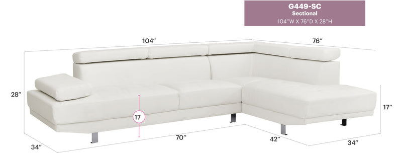 Riveredge Comfort Sectional by Glory Furniture featuring plush fabric, multiple seating areas, and modern design for cozy living rooms.
