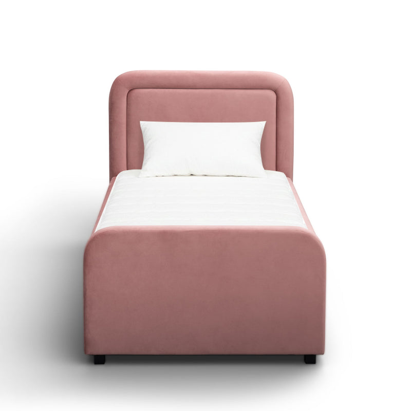 TOV Furniture Briella trundle bed with a sleek wooden frame and pull-out bed storage, modern bedroom furniture design