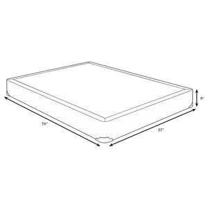 Maynard - Twin Standard Box Spring Foundation With Reinforced Support And Breathable Design - Gray