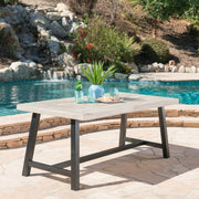Outdoor Sandblast Finish Acacia Wood Dining Table - R&R Furniture Gallery (Fountain Valley, CA)