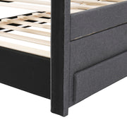 Upholstered Design Platform Bed With Trundle - R&R Furniture Gallery (Fountain Valley, CA)
