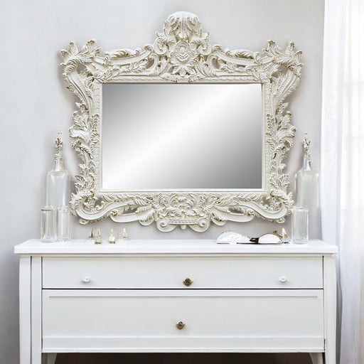 Adara - Mirror - Antique White - R&R Furniture Gallery (Fountain Valley, CA)