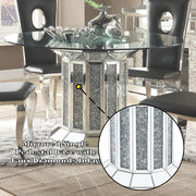 Noralie - Dining Table - Clear Glass Top & Mirrored & Faux Diamonds - R&R Furniture Gallery (Fountain Valley, CA)