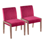 Set of two Lumi Source Carmen contemporary chairs with sleek design and neutral upholstery, perfect for modern living spaces.