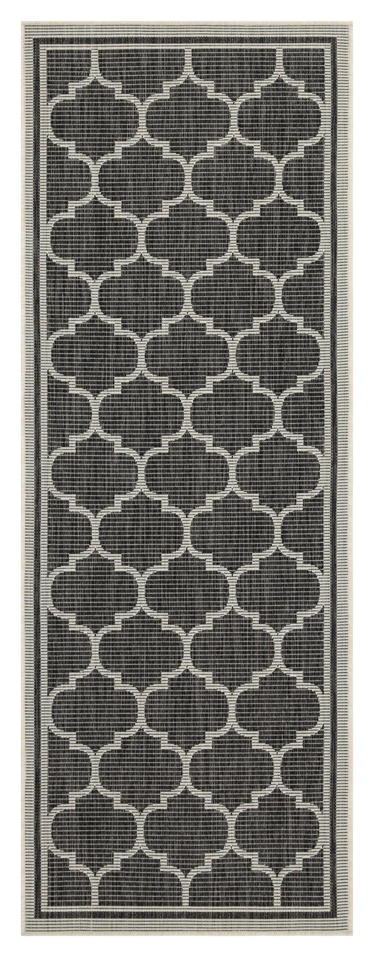 Sunshine - 5'3" X 7'3" Indoor & Outdoor Area Rug Polypropylene - Anthracite - R&R Furniture Gallery (Fountain Valley, CA)
