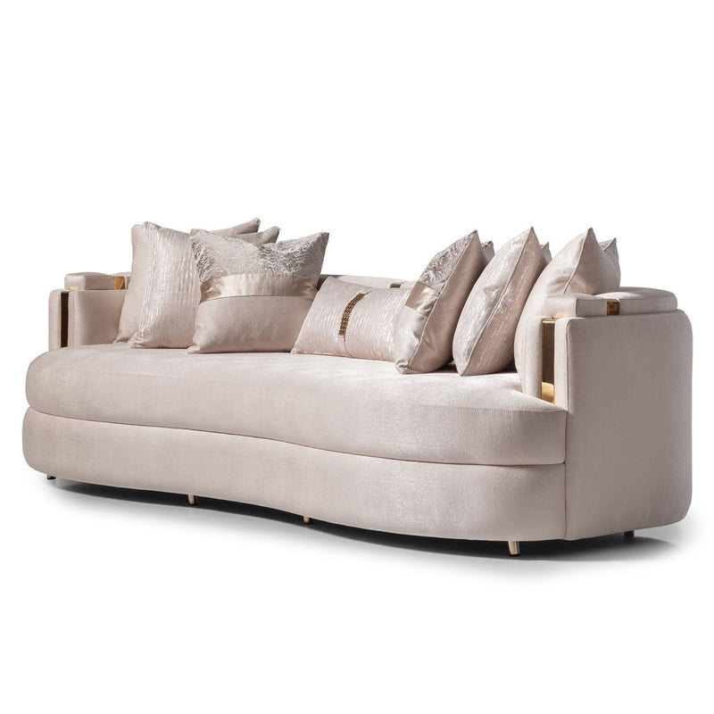 Carmela - Mansion Sofa - Almond / Gold - R&R Furniture Gallery (Fountain Valley, CA)