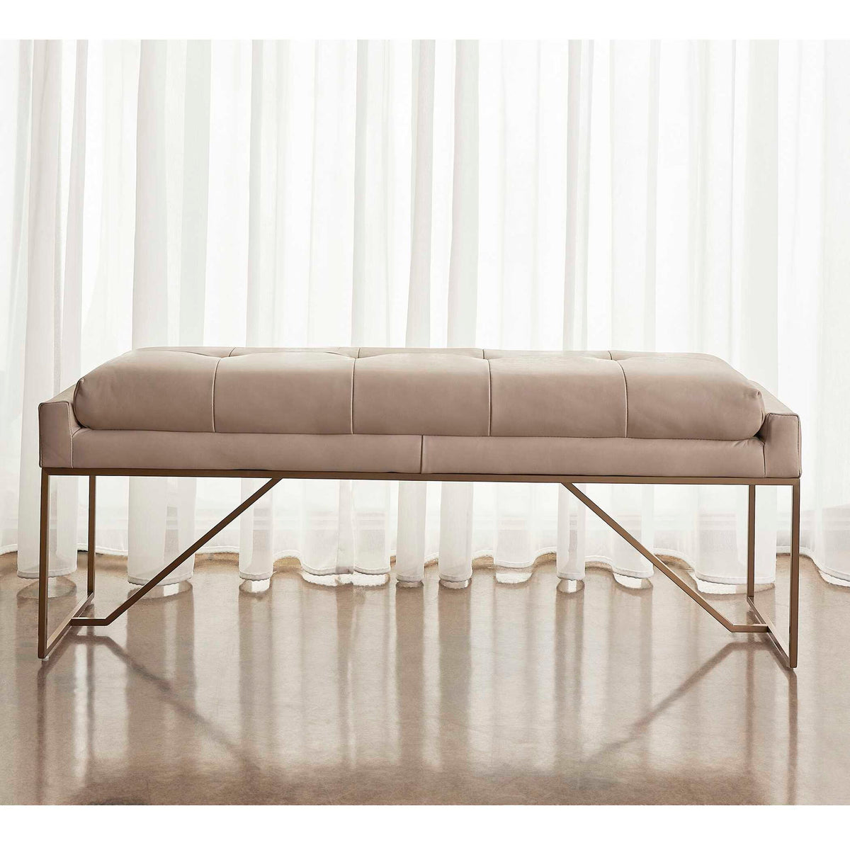 Trestle - Bench - Brass / White