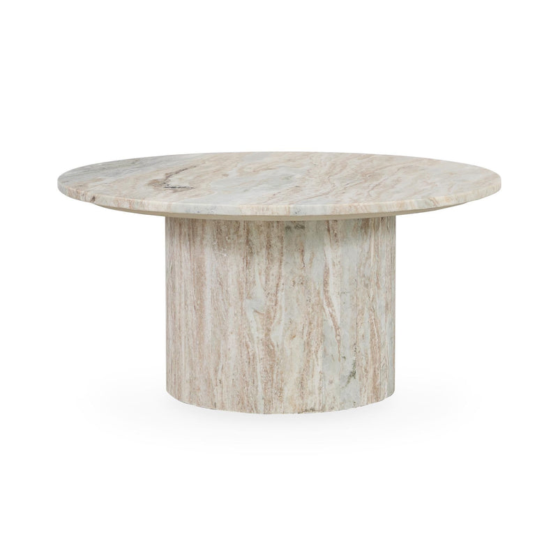 Amberly - Marble Round Coffee Table - Rusty Gray - R&R Furniture Gallery (Fountain Valley, CA)