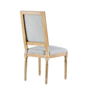 French Country Style Dining Chair With Upholstered Seating And Fluted Legs - R&R Furniture Gallery (Fountain Valley, CA)