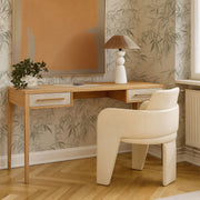 Hera - Executive Desk - Natural Washed - R&R Furniture Gallery (Fountain Valley, CA)