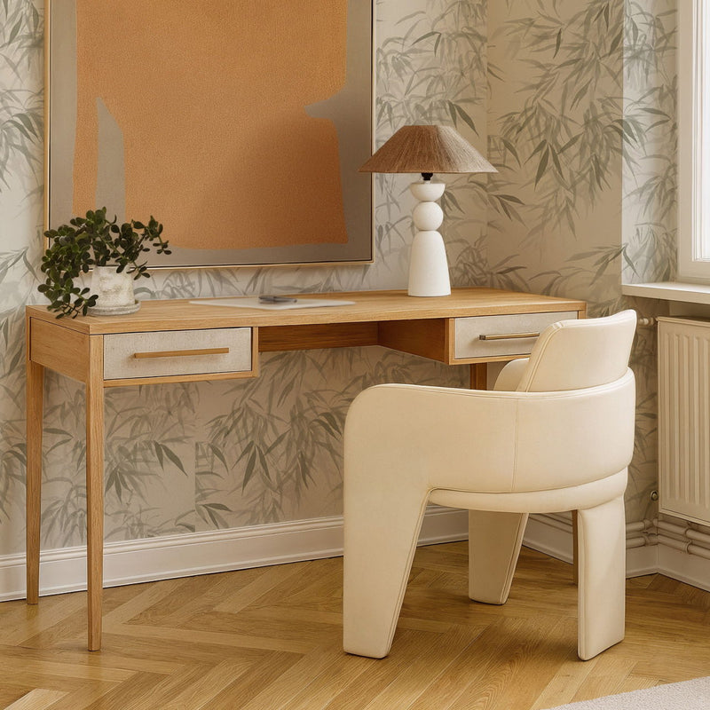 Hera - Executive Desk - Natural Washed - R&R Furniture Gallery (Fountain Valley, CA)