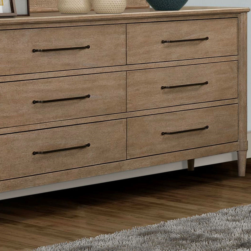 6 Drawer Dresser - Sand - R&R Furniture Gallery (Fountain Valley, CA)