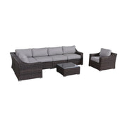 Outdoor Wicker Conversation Set With Cushions, All Weather - R&R Furniture Gallery (Fountain Valley, CA)