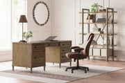 Roanhowe - Home Office Desk - Brown - R&R Furniture Gallery (Fountain Valley, CA)