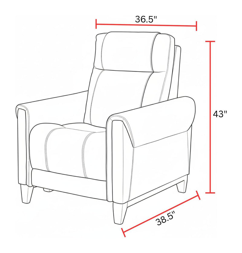 Conrad - Power High Leg Recliner P2 - R&R Furniture Gallery (Fountain Valley, CA)