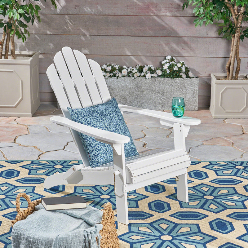 Aurascape - Outdoor Acacia Wood Foldable Adirondack Chair - R&R Furniture Gallery (Fountain Valley, CA)