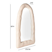 Kaia - Small Floor Mirror - Cream - R&R Furniture Gallery (Fountain Valley, CA)