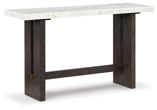 Burkhaus - Sofa Table - White / Dark Brown - R&R Furniture Gallery (Fountain Valley, CA)
